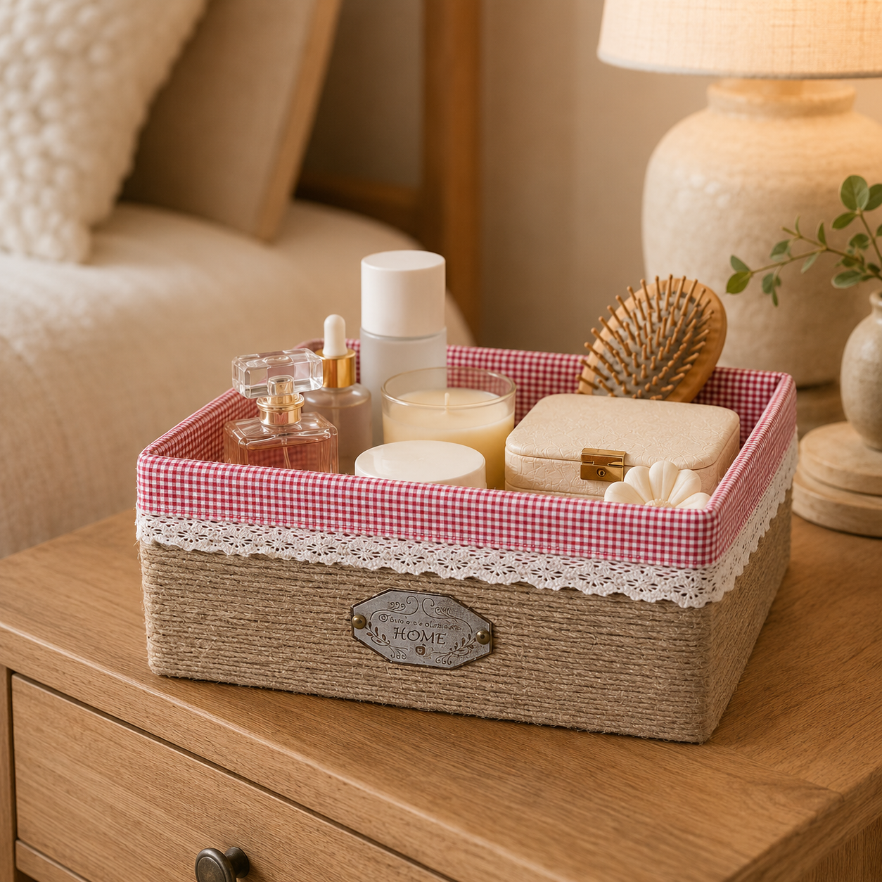 Lined Storage Baskets - Set of 3