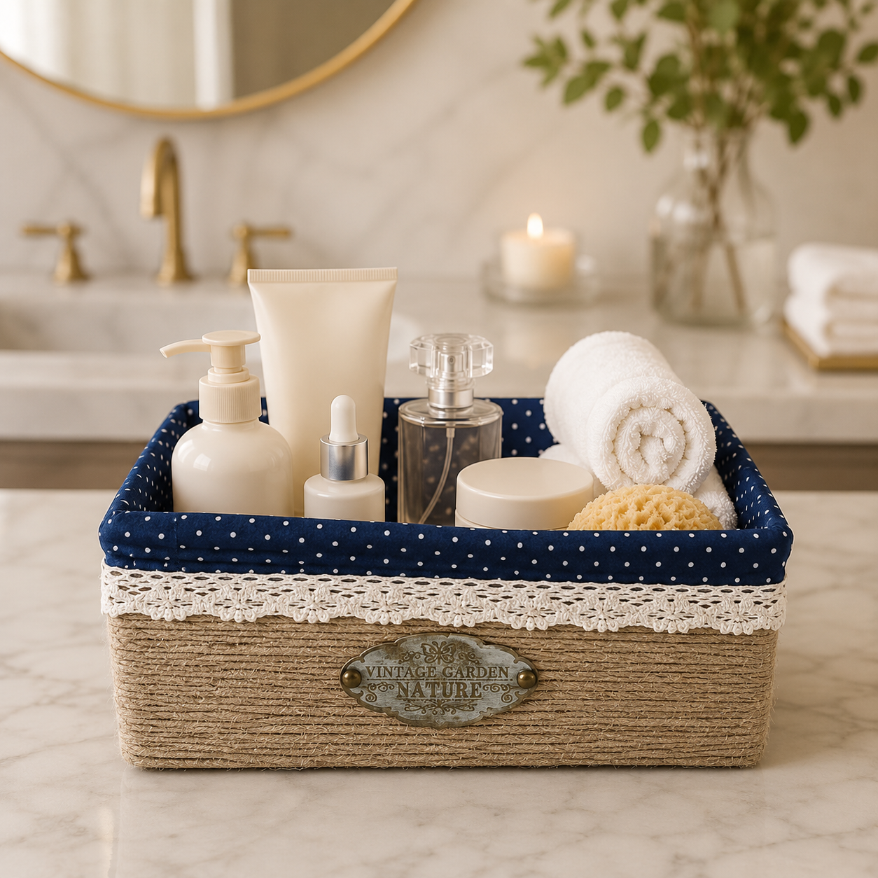 Lined Storage Baskets - Set of 3