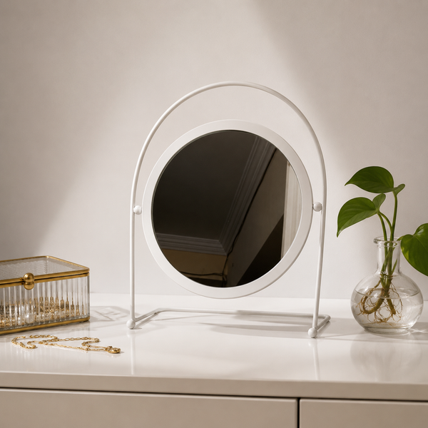 Round Tabletop Vanity Mirror