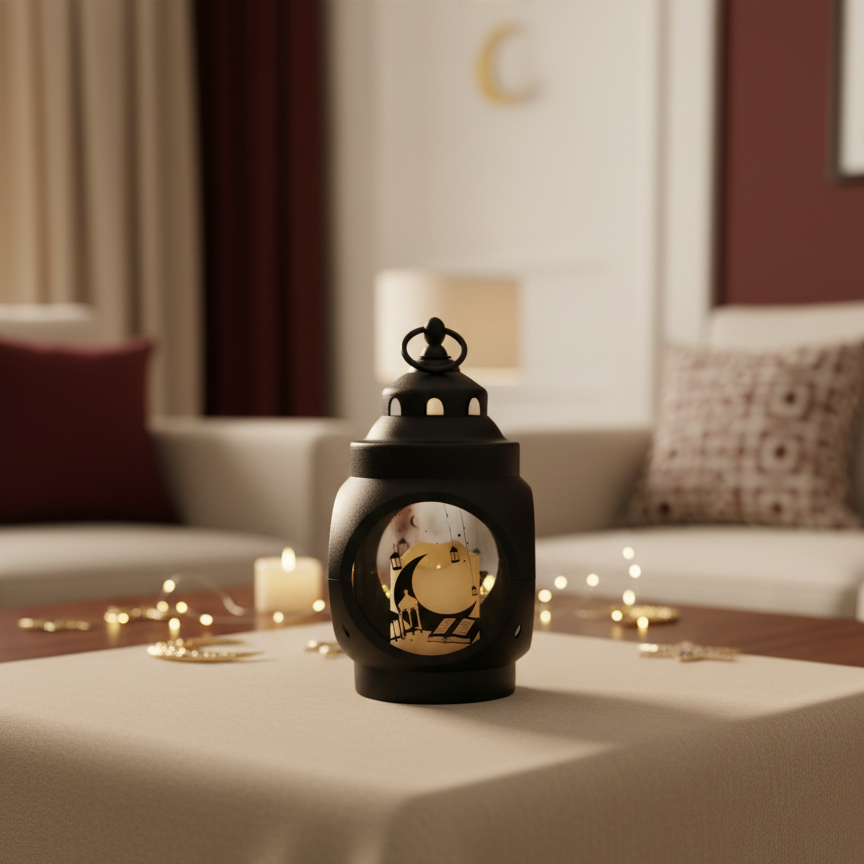 Black Plastic Lantern