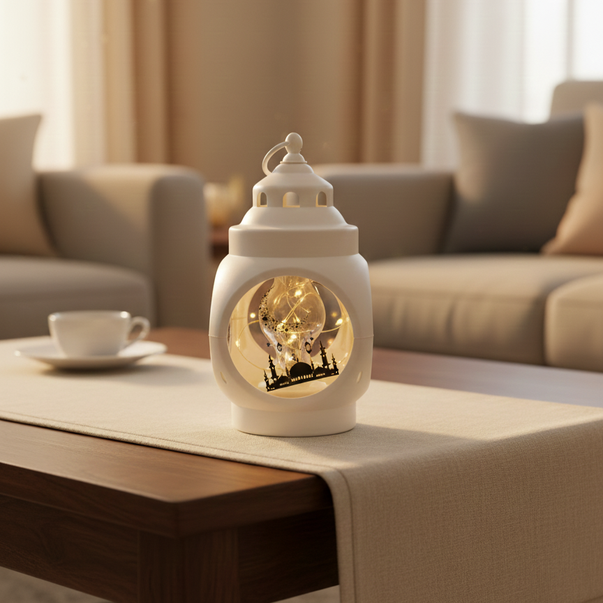 White Circular Lantern