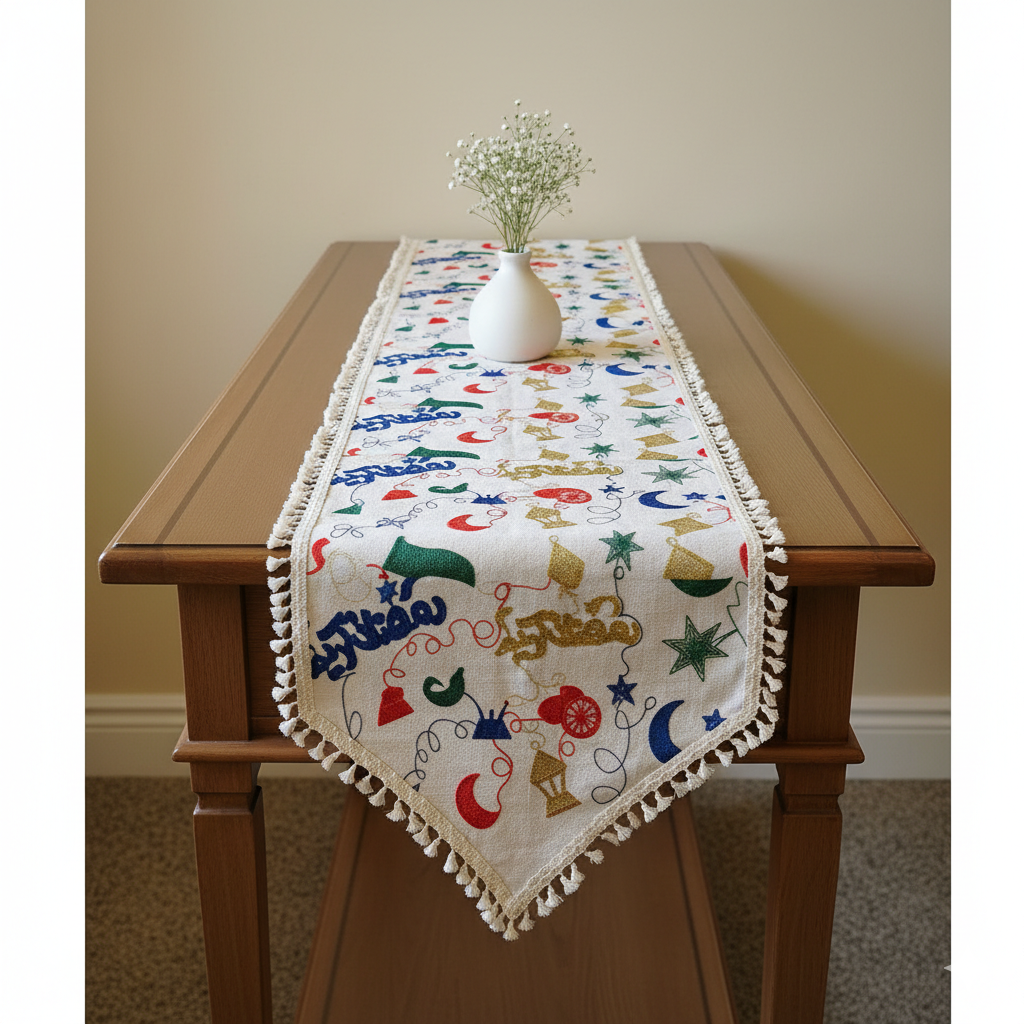 Embroidered Ramadan Table Runner