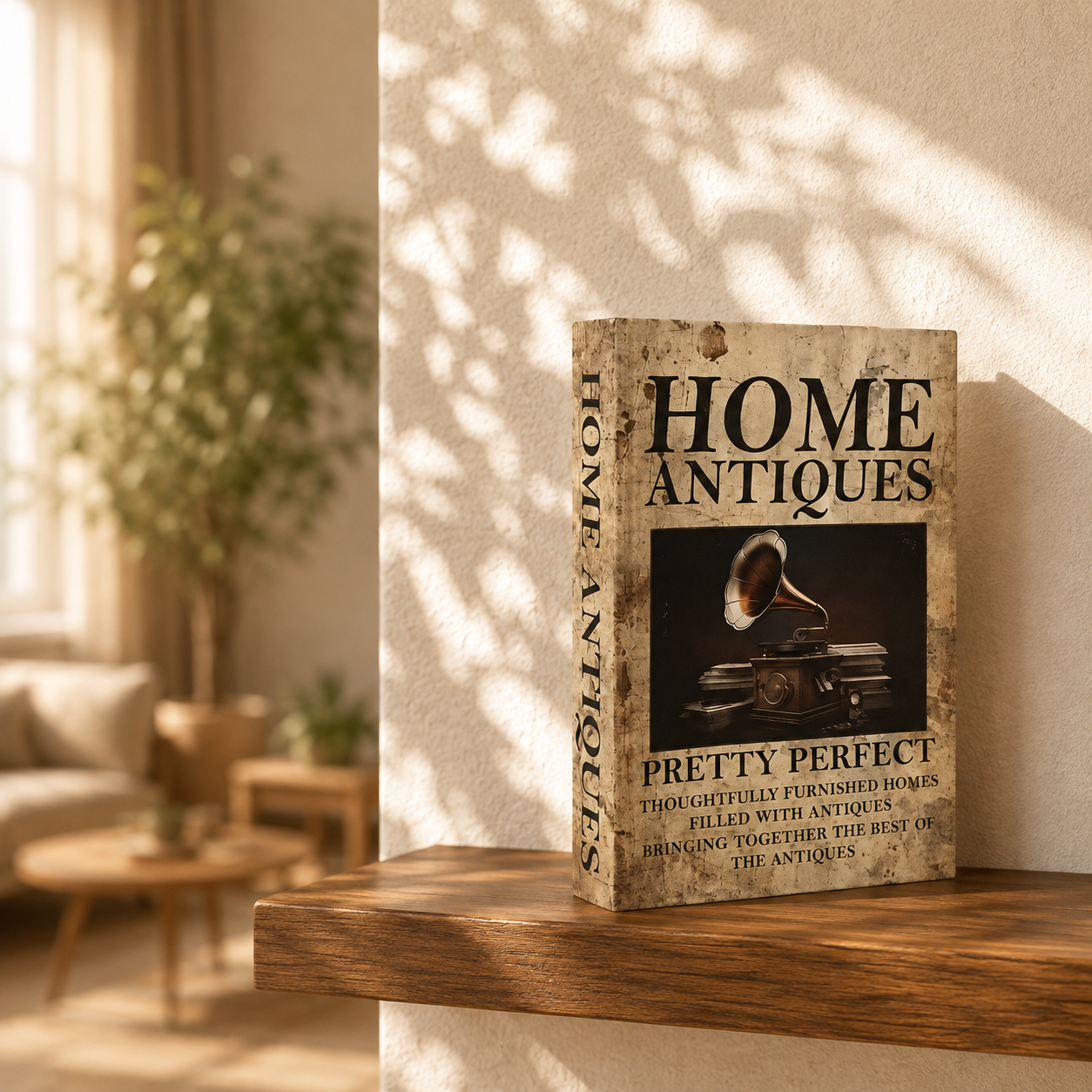 "HOME ANTIQUES" Decorative Book Box