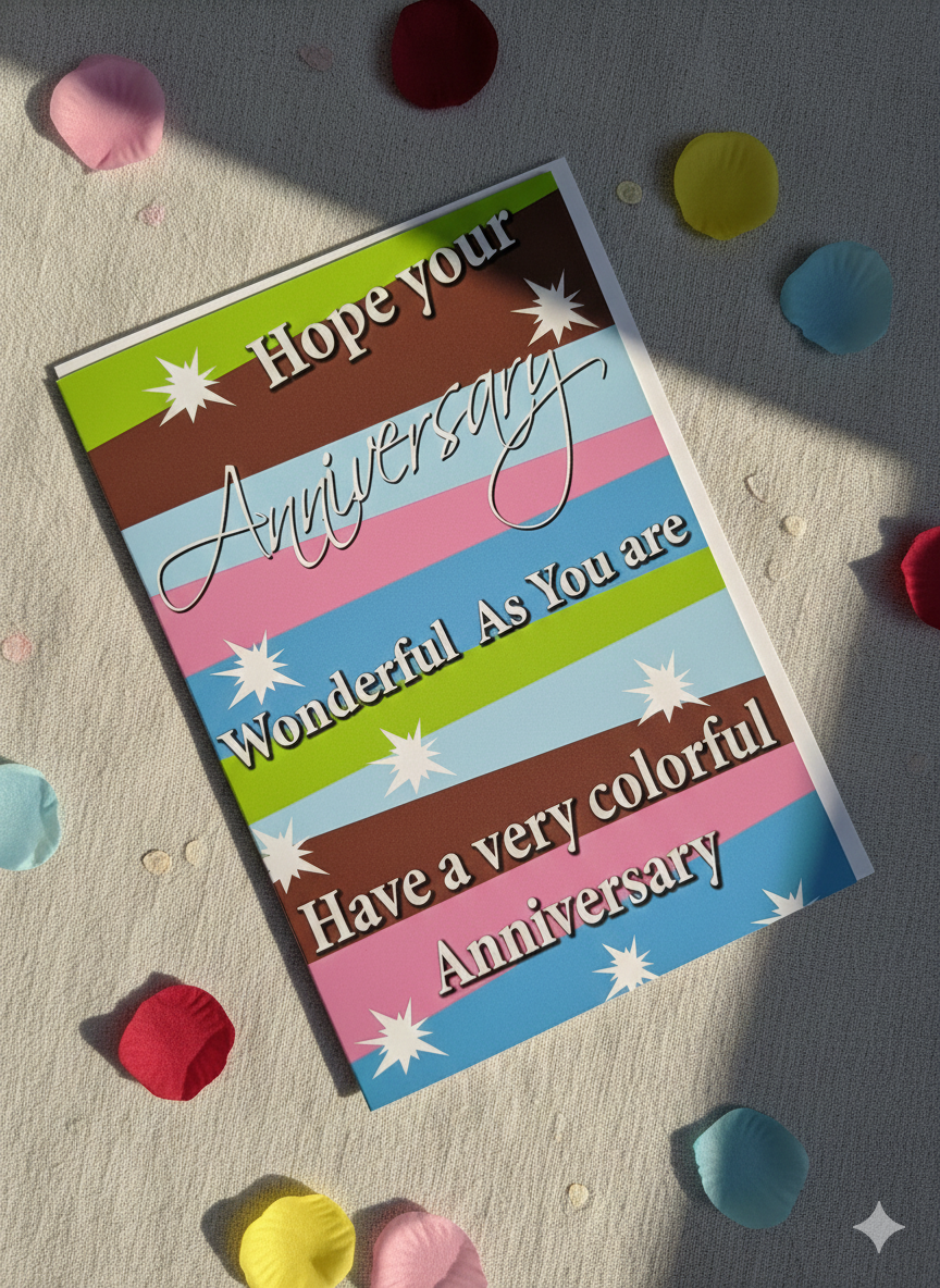 Colorful Anniversary Greeting Card