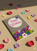 Floral Happy Wedding Card
