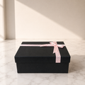Matte Black Gift Box with Satin Ribbon Edition