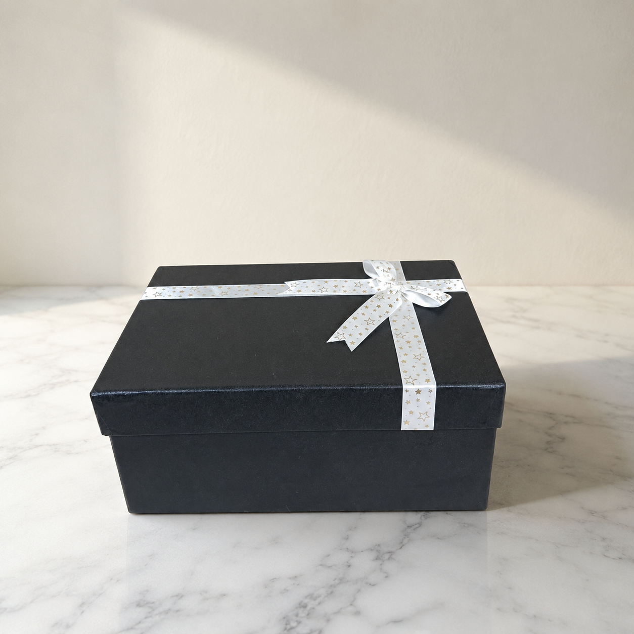 Matte Black Gift Box with Satin Ribbon Edition