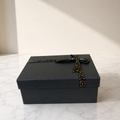 Matte Black Gift Box with Satin Ribbon Edition