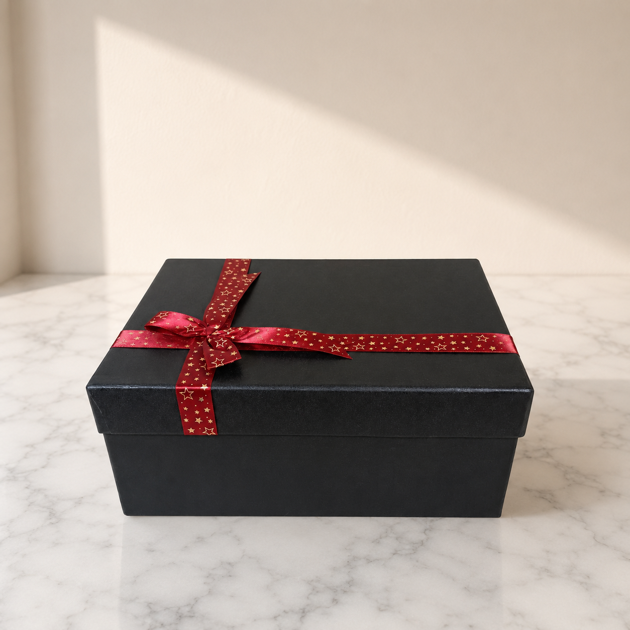 Matte Black Gift Box with Satin Ribbon Edition
