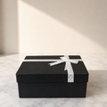 Matte Black Gift Box with Satin Ribbon Edition