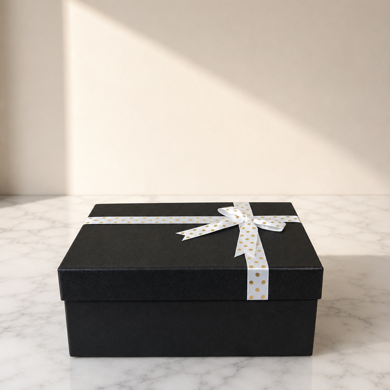 Matte Black Gift Box with Satin Ribbon Edition