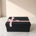 Matte Black Gift Box with Satin Ribbon Edition