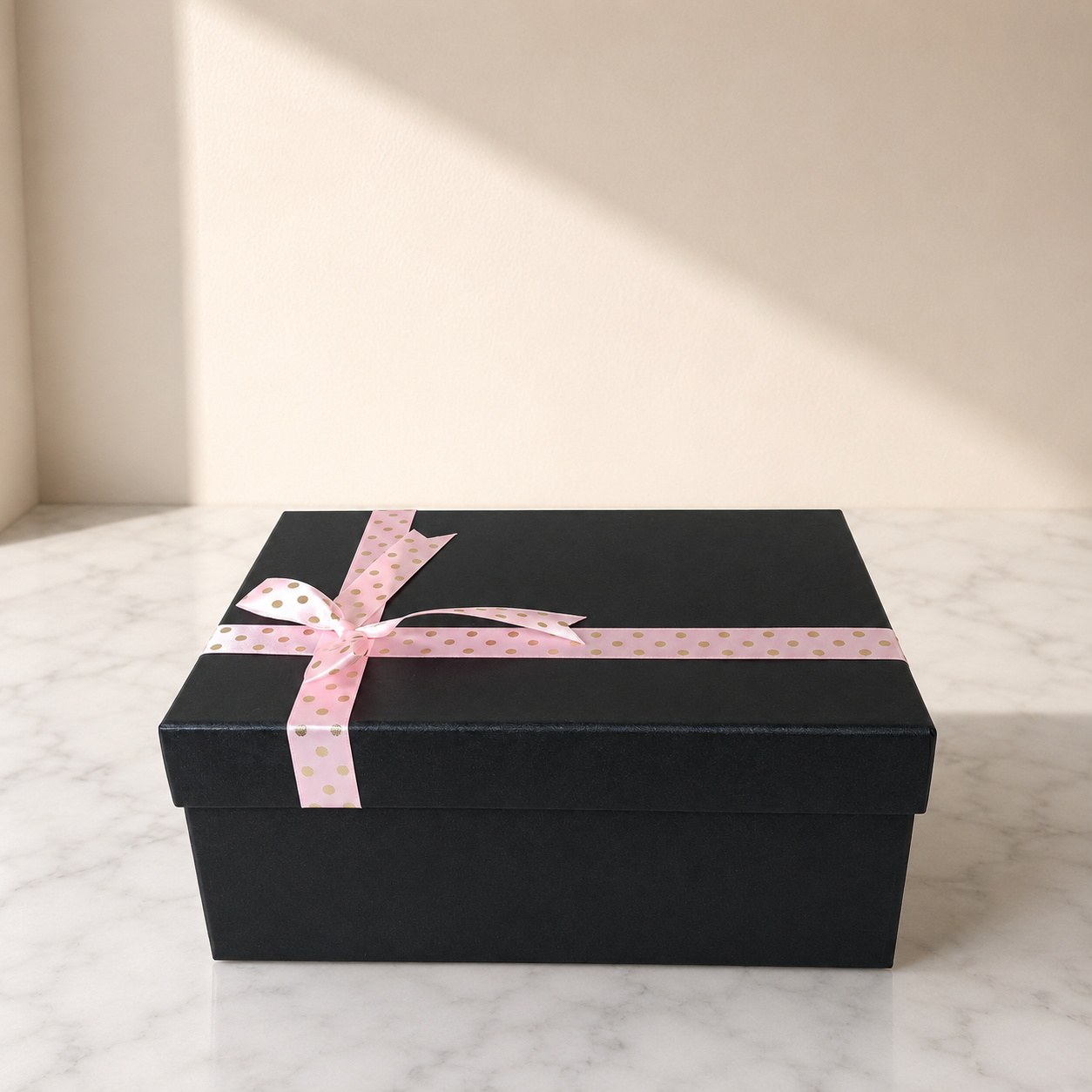 Matte Black Gift Box with Satin Ribbon Edition