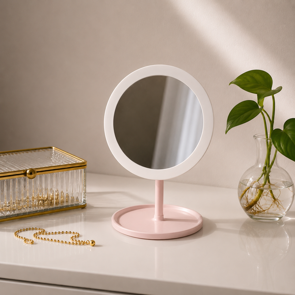 Round White Mirror