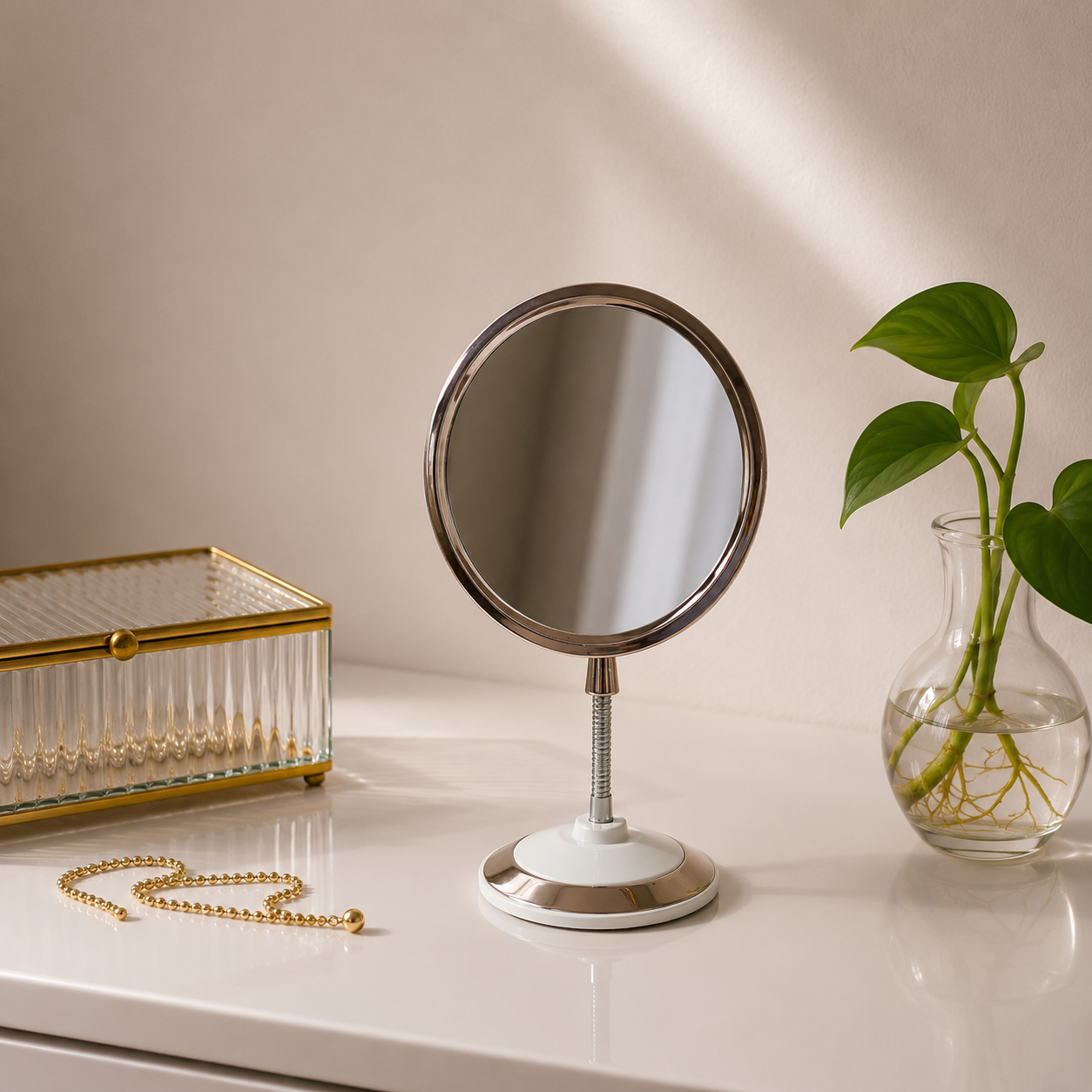 oval Chrome Mirror