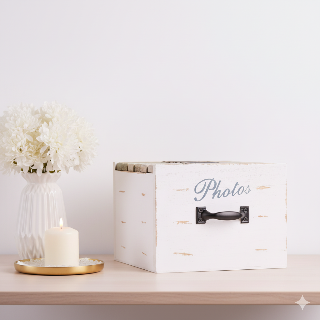 White Vintage Album Photo Frame
