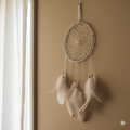 Sandy Feathered Dream Catcher  Wall Hanging Decor
