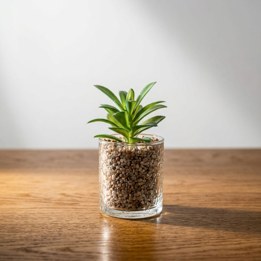 Plant Pot inTextured Glass