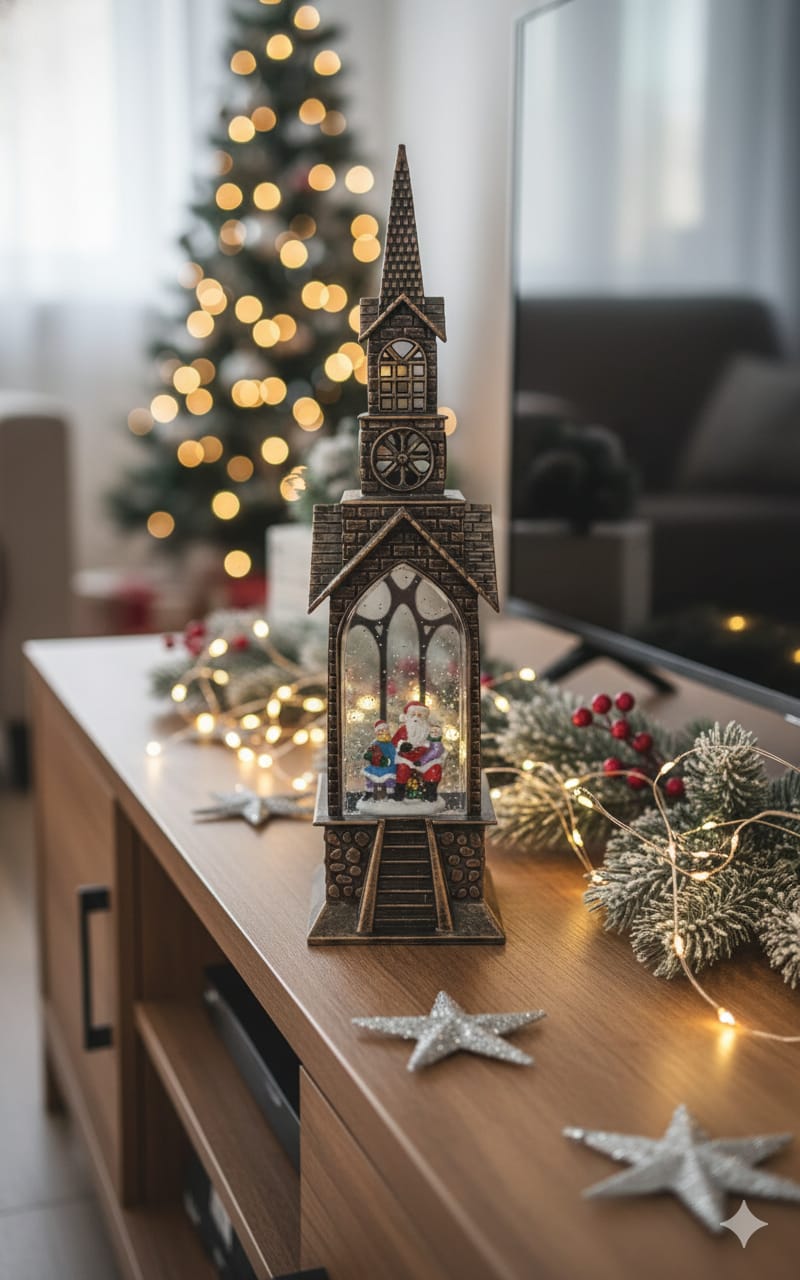 Christmas Lantern with Santa Claus