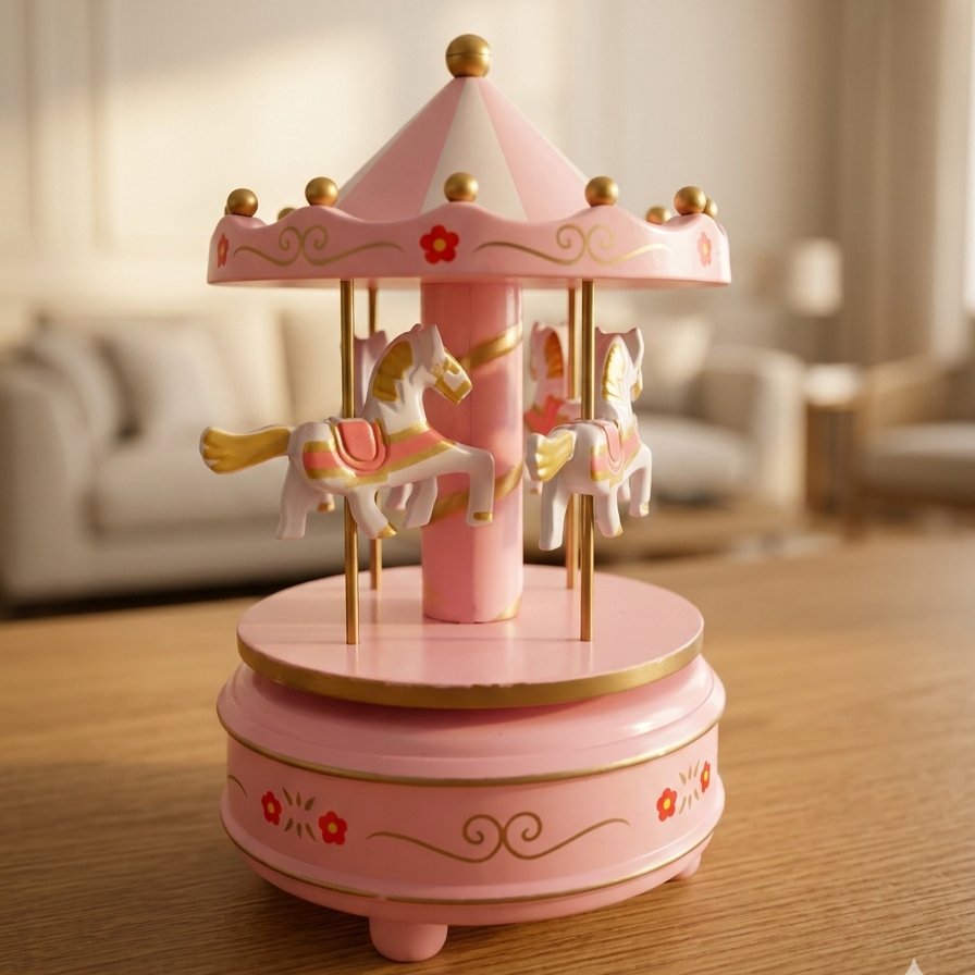 Pink Musical Carousel