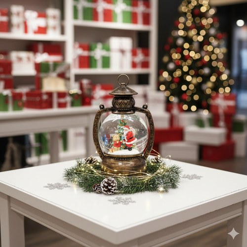 Christmas Lantern with Santa Claus