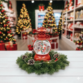 Christmas Lantern with Santa Claus & snowman