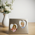 Double Photo Frame with Heart Openings