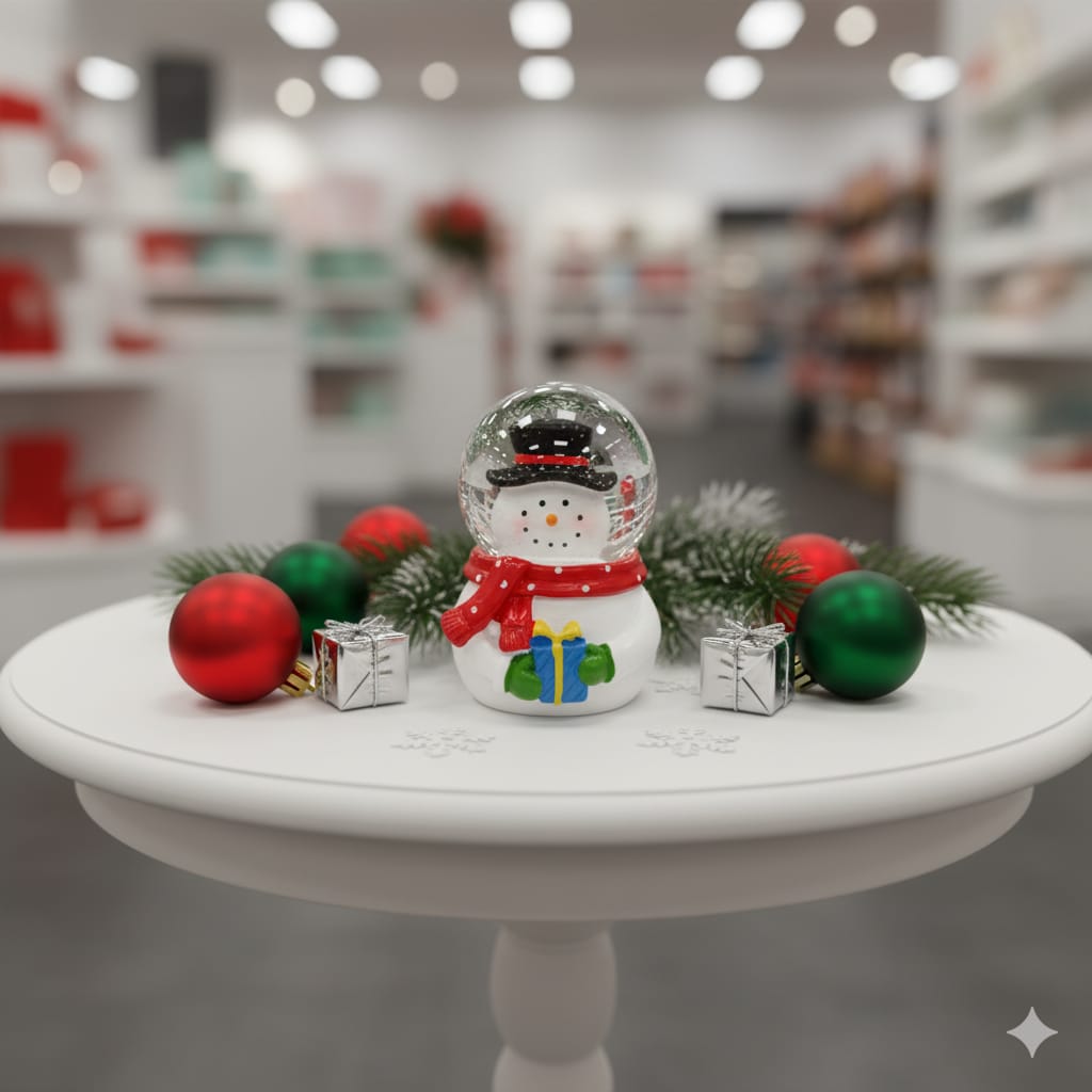 Mini Snow Globe – Santa & Snowman Edition