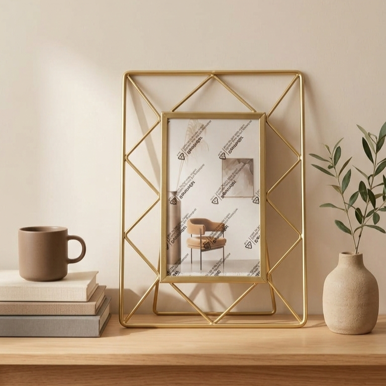 Golden Metal Frame