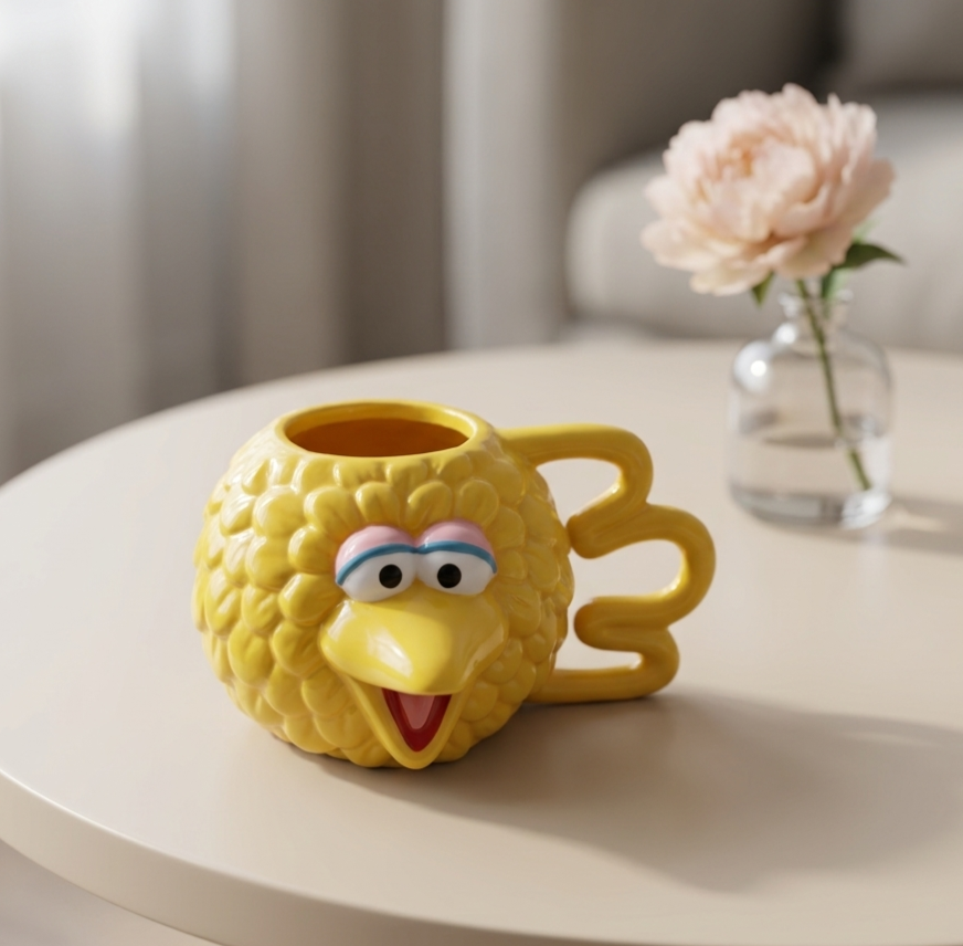 Cute Yellow Bird Character Mug