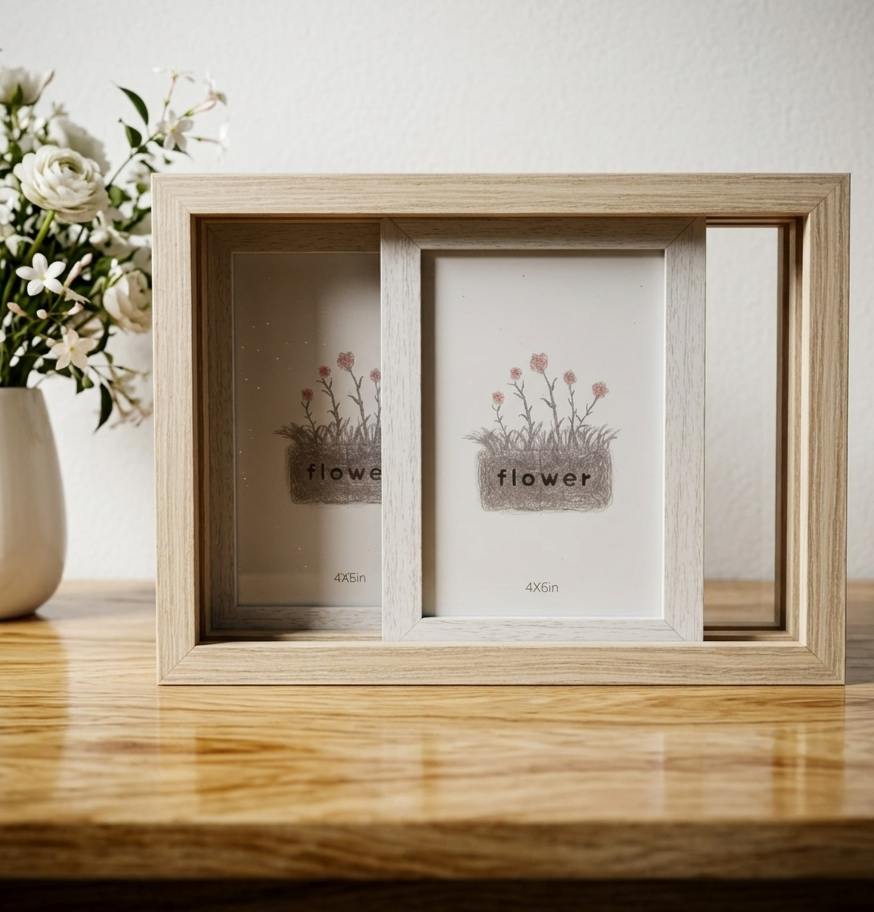 Sliding Double Photo Frame