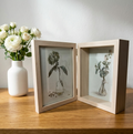 Foldable Double Photo Frame with Keepsake Box