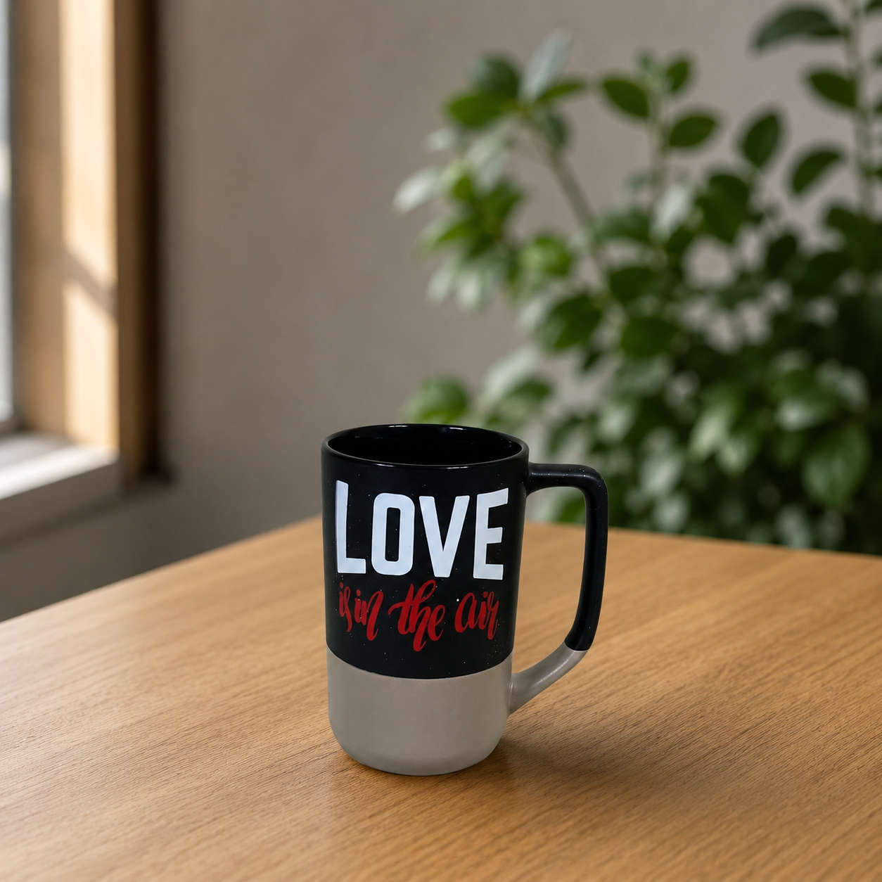 "Love Is In The Air" Speckled Two-Tone Mug