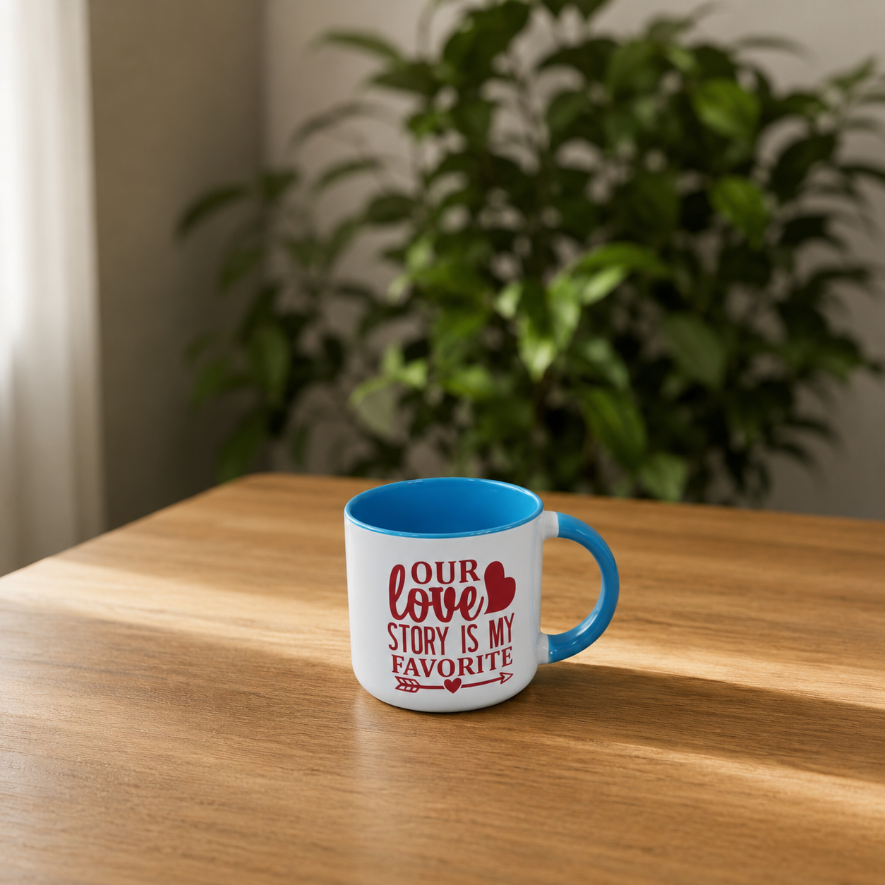 " Our Love Story Is My Favorite  " Two-Tone Mug