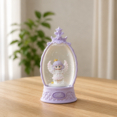 "Dream" Angel Water Globe with Star Crown