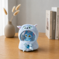 Blue Plush Water Globe with Jewel Accent