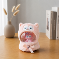 Pink Plush Water Globe with Jewel Accent