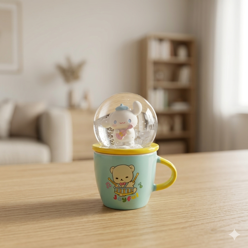 Cinnamoroll Joyful Water Globe Ceramic Mug