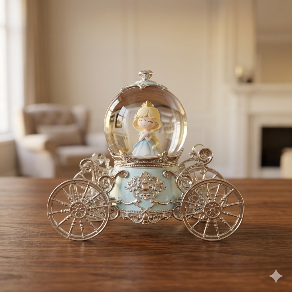 Princess Carriage Water Globe