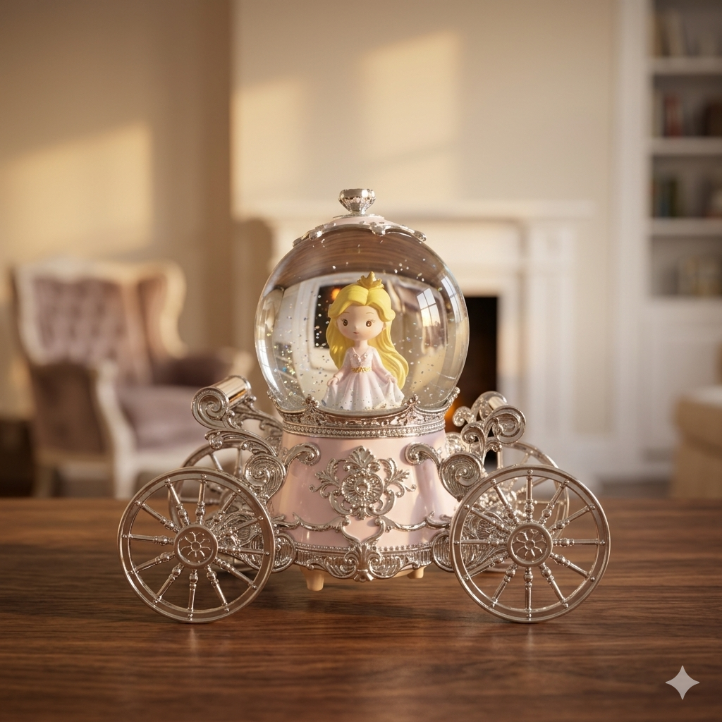 Princess Carriage Water Globe