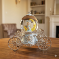 Carriage Water Globe with Girl and Crescent Moon