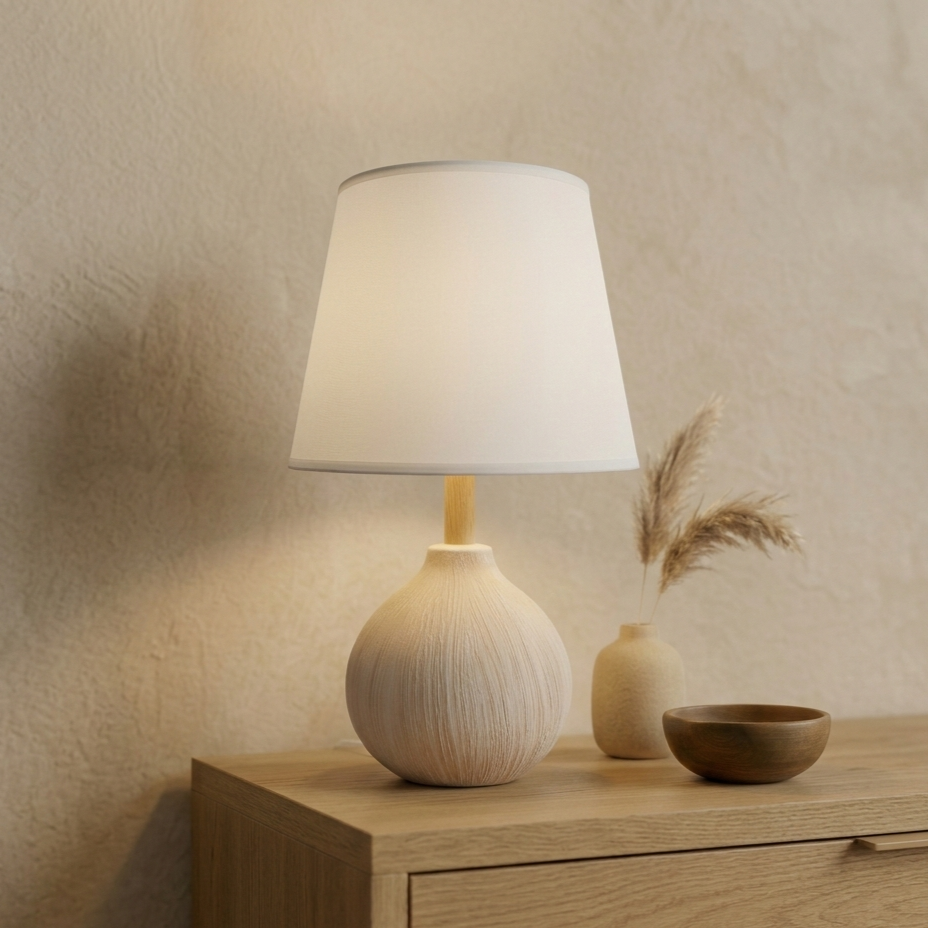 Beige & White Lamp