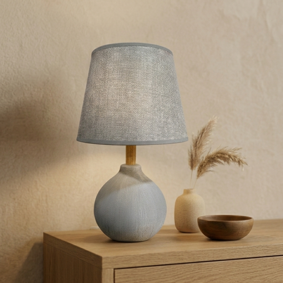 Grey & Light Blue Lamp