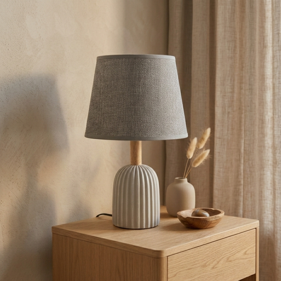Grey & Light Blue Decorative Lamp