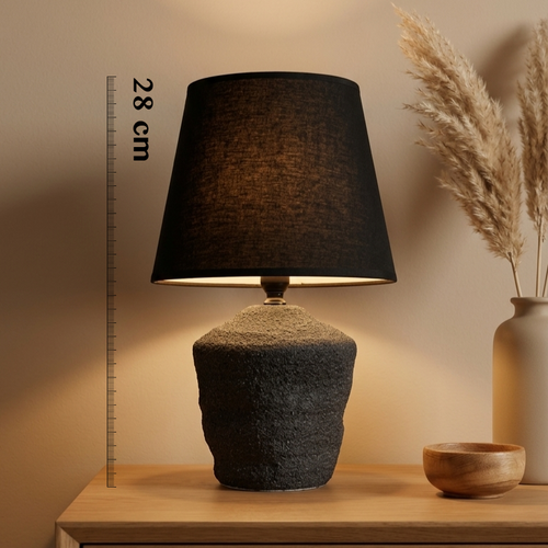 Black Textured Base Lamp