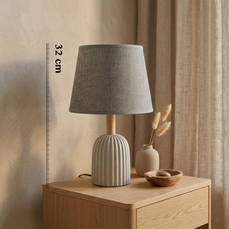 Grey & Light Blue Decorative Lamp