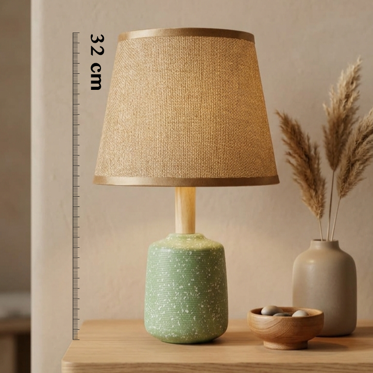 Green & Gold Dotted Design Lamp