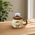 Cute Puppy Ceramic Mug with Lid