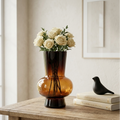 Honey Brown Glass Vase