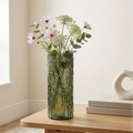 Green Textured Glass Vase